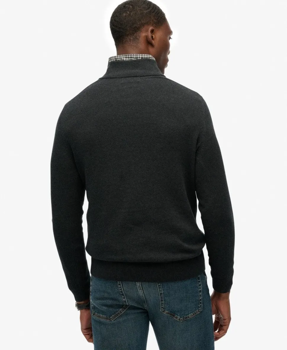 Essentials Cotton Half Zip Jumper