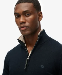 Essentials Cotton Half Zip Jumper