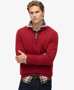 Essentials Cotton Half Zip Jumper