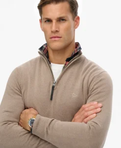 Essentials Cotton Half Zip Jumper