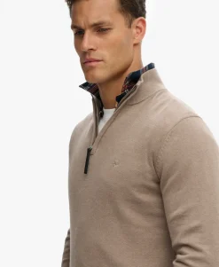 Essentials Cotton Half Zip Jumper
