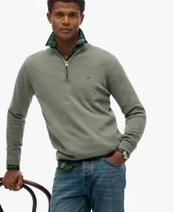 Essentials Cotton Half Zip Jumper