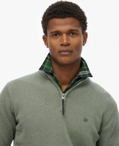 Essentials Cotton Half Zip Jumper