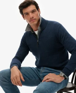 Essentials Cotton Half Zip Jumper