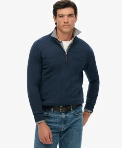 Essentials Cotton Half Zip Jumper