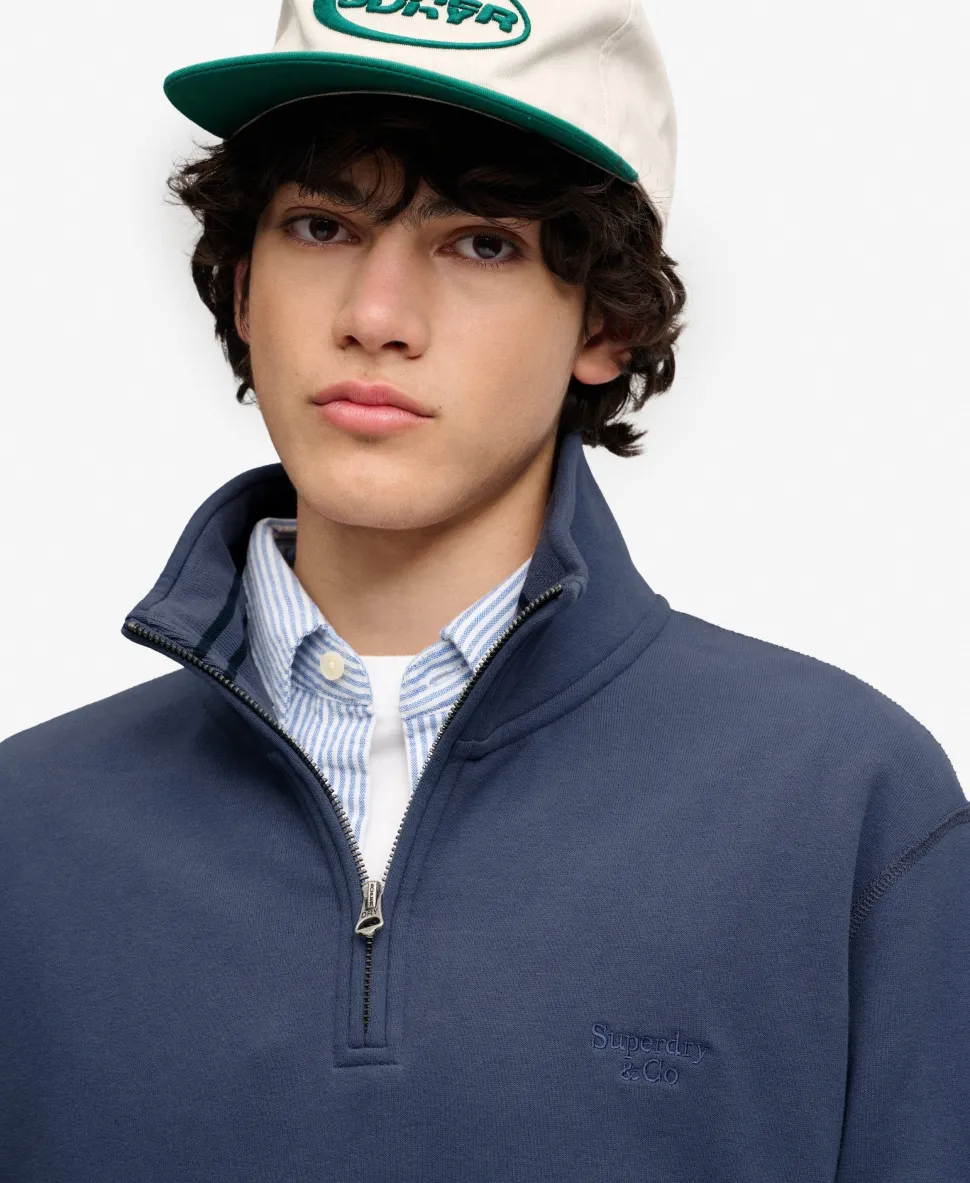 Essential Serif Logo Half Zip Sweatshirt