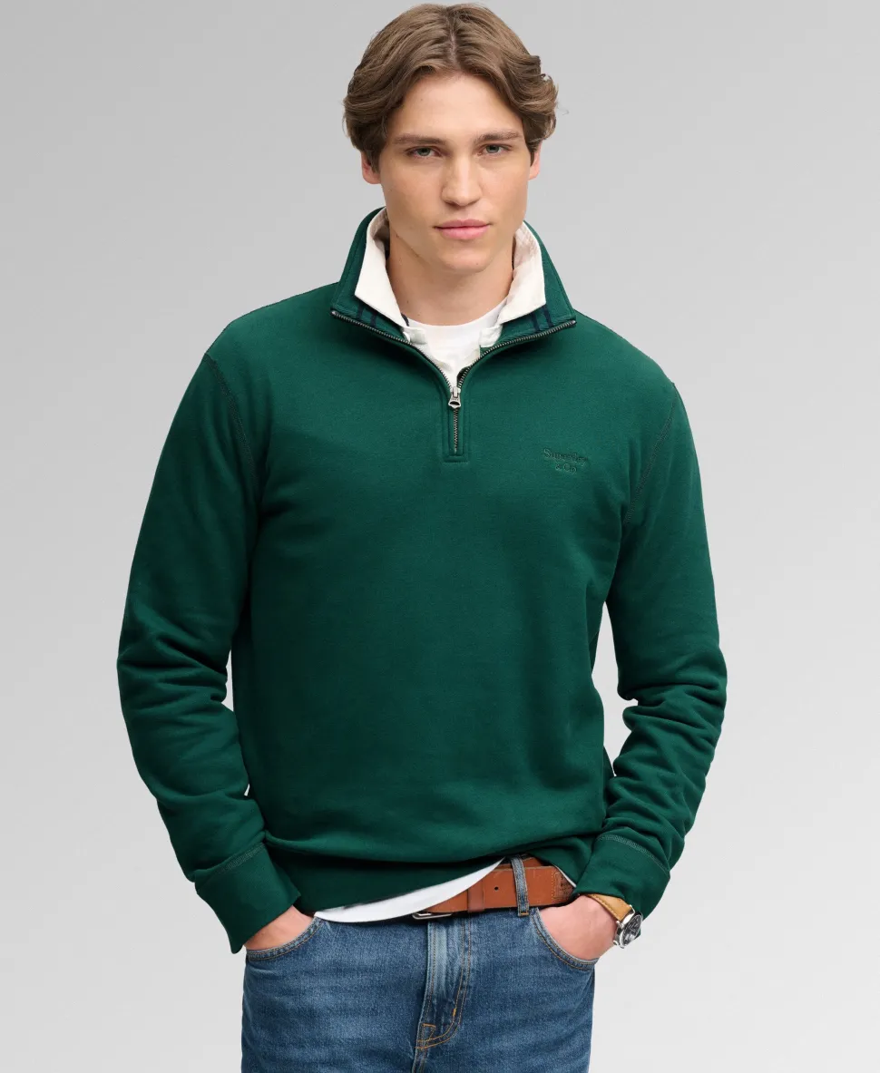 Essential Serif Logo Half Zip Sweatshirt
