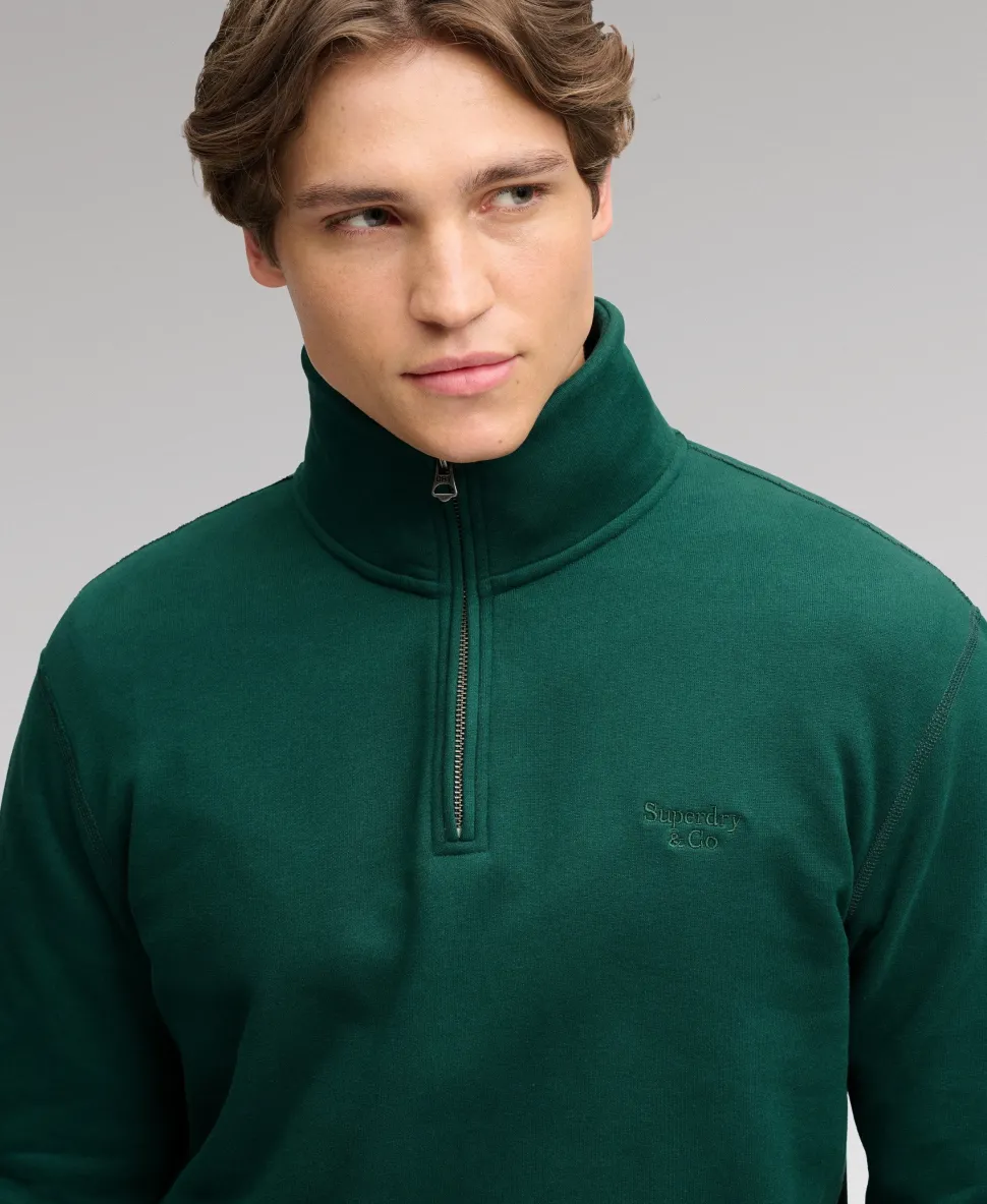 Essential Serif Logo Half Zip Sweatshirt