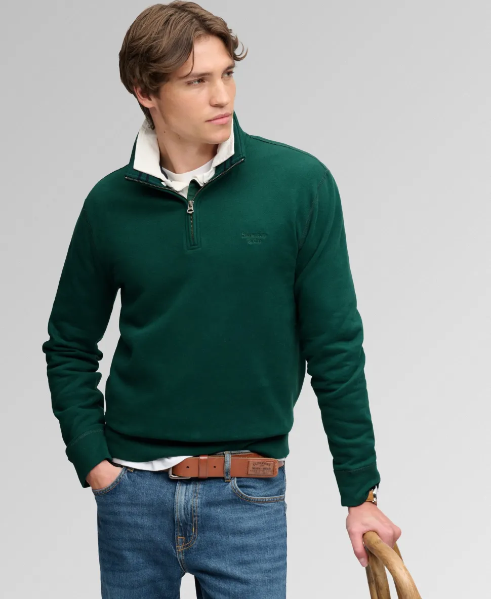 Essential Serif Logo Half Zip Sweatshirt