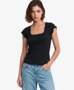 Essential Square Neck Short Sleeve T-Shirt
