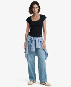 Essential Square Neck Short Sleeve T-Shirt