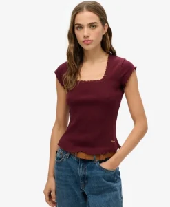 Essential Square Neck Short Sleeve T-Shirt