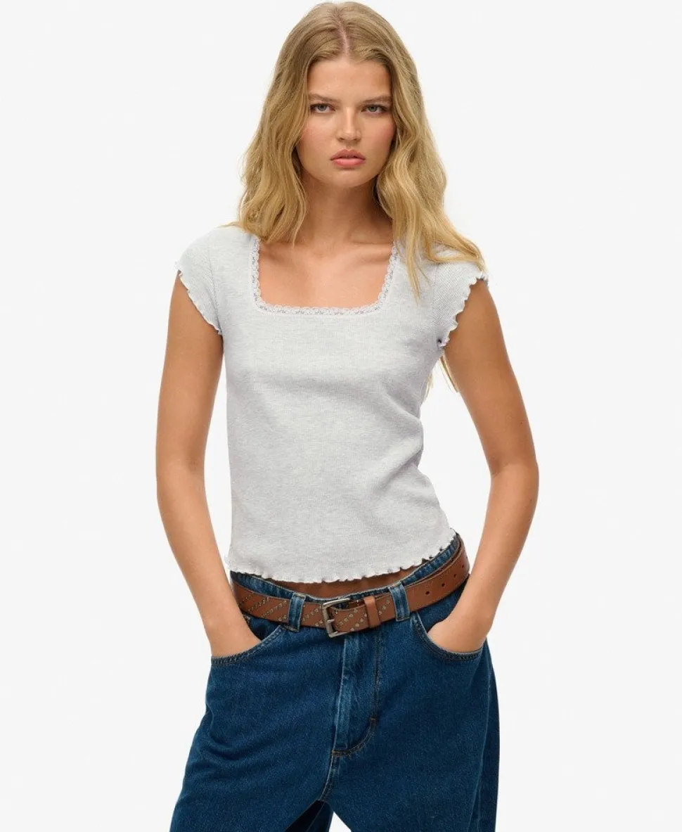 Essential Square Neck Short Sleeve T-Shirt