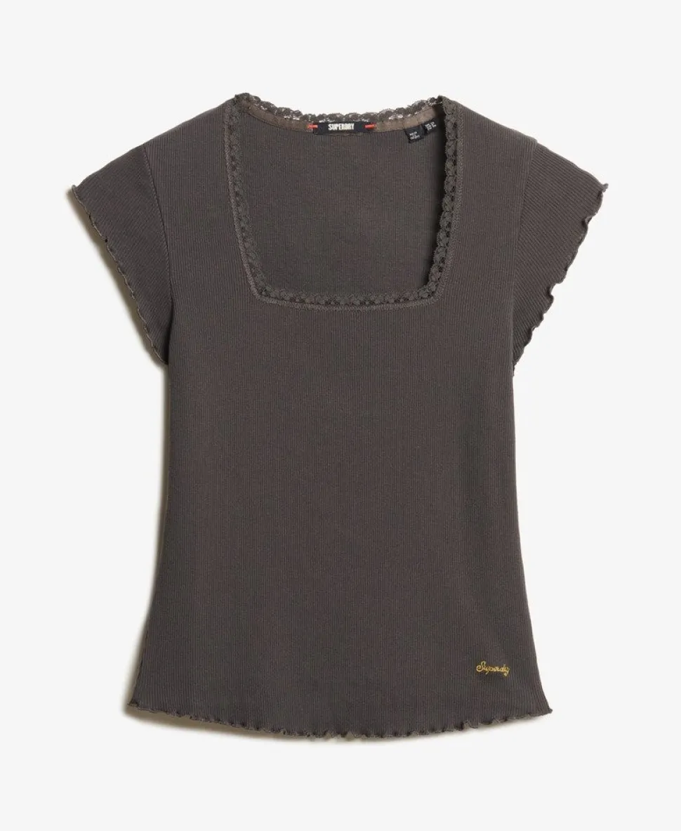 Essential Square Neck Short Sleeve T-Shirt