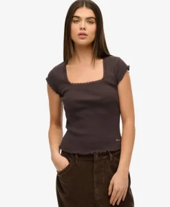 Essential Square Neck Short Sleeve T-Shirt