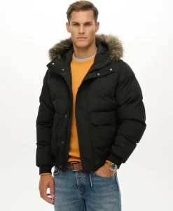 Everest Hooded Puffer Bomber Jacket