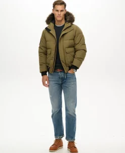Everest Hooded Puffer Bomber Jacket