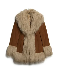 Faux Fur Lined Afghan Coat