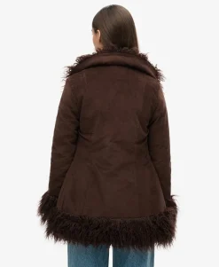 Faux Fur Lined Afghan Coat