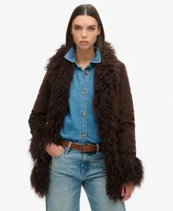 Faux Fur Lined Afghan Coat