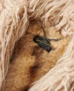 Faux Fur Lined Longline Afghan Coat