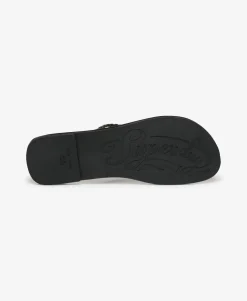 Faux Leather Braided Flip Flops