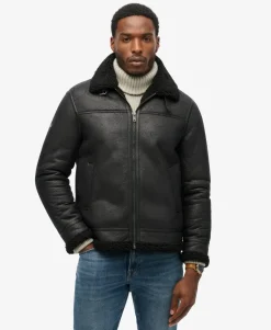 Faux Shearling Aviator Jacket