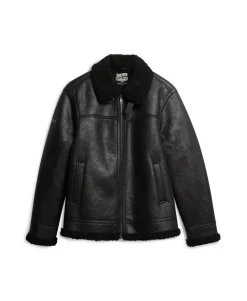 Faux Shearling Aviator Jacket