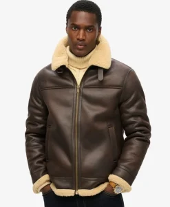 Faux Shearling Aviator Jacket