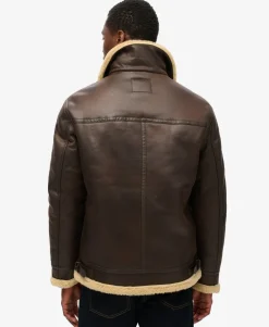 Faux Shearling Aviator Jacket