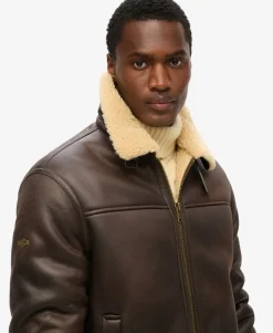 Faux Shearling Aviator Jacket