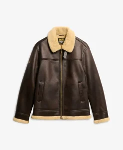 Faux Shearling Aviator Jacket