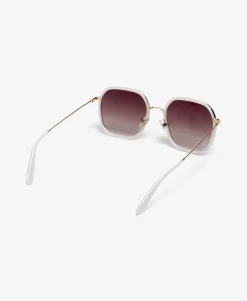 Framed Metal Square Sunglasses