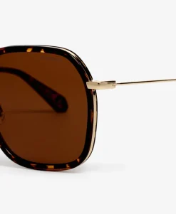 Framed Metal Square Sunglasses