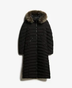 Fuji Faux Fur Hooded Longline Jacket
