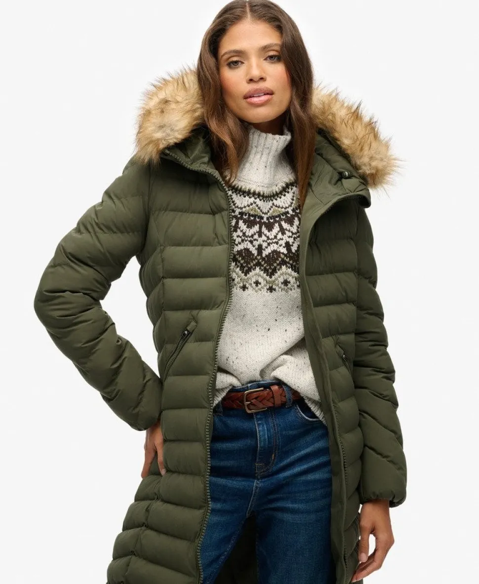 Fuji Faux Fur Hooded Longline