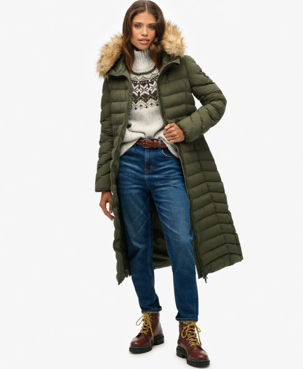 Fuji Faux Fur Hooded Longline