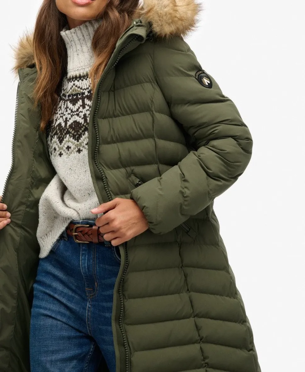 Fuji Faux Fur Hooded Longline