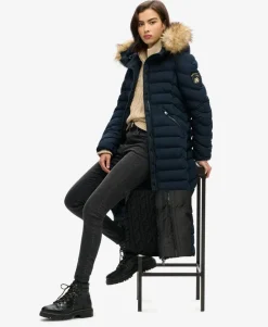 Fuji Faux Fur Hooded Longline Jacket