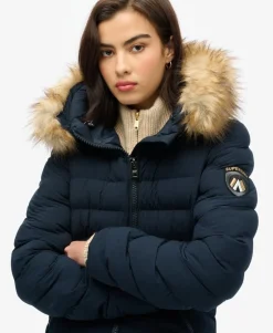 Fuji Faux Fur Hooded Longline Jacket