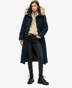 Fuji Faux Fur Hooded Longline Jacket