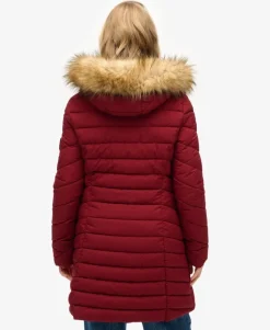 Fuji Faux Fur Hooded Mid Length Coat