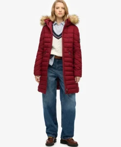 Fuji Faux Fur Hooded Mid Length Coat
