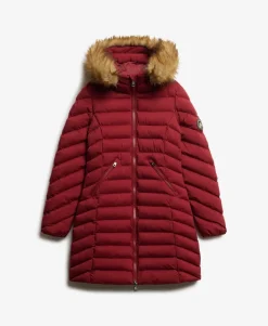 Fuji Faux Fur Hooded Mid Length Coat