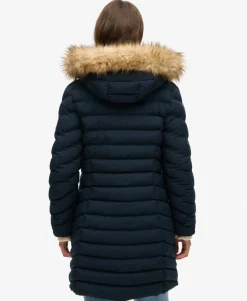 Fuji Faux Fur Hood Mid Length Puffer Coat