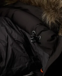 Fuji Faux Fur Hood Mid Length Puffer Coat