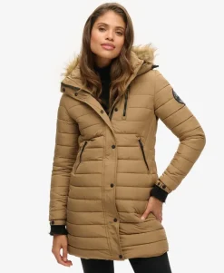 Fuji Hooded Mid Length Puffer Coat