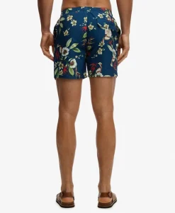 Hawaiian Print 16-inch Swim Shorts