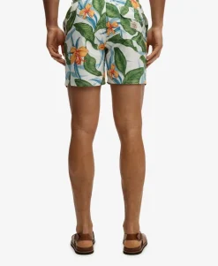 Hawaiian Print 16-inch Swim Shorts