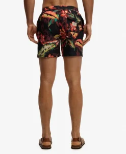 Hawaiian Print 16-inch Swim Shorts